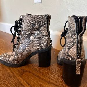 Dolce vita snake skin ankle boots